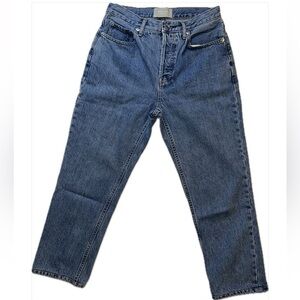 Everlane The 90s Cheeky Jean Size 26 Crop Organic Cotton Button Fly Medium Wash